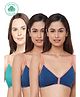 Inner Sense Pack Of 3 Organic Cotton Antimicrobial Soft Nursing Bra  - Multicolor