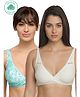 Inner Sense Pack Of 2 Printed Organic Cotton Antimicrobial Sleeping & Feeding Bra - Multi Colour