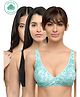 Inner Sense Pack of 3 Organic Cotton Antimicrobial Sleeping & Feeding Bra - Multi Color