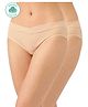 Inner Sense Pack Of 2 Organic Cotton Antimicrobial Maternity Panties - Beige