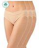 Inner Sense Pack Of 3 Organic Cotton Antimicrobial Maternity Panties - Beige