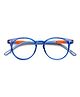 Optify Oval UV Protection Light Blocking Zero Power Glasses - Blue