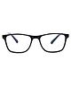 Optify Blue Light Blocking Zero Power Glasses Rectangle Shape - Black
