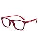 Optify Blue Light Blocking Zero Power Glasses Rectangle Shape - Maroon