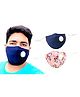 The Little Lookers Reusable & Washable Anti Pollution Face Mask PM 2.5 with Breathing Valve - Pack of 2 (Colour & Print May Vary)
