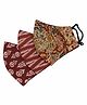 Tossido 100% Premium Soft Face Masks Maroon colour - Pack of 3