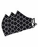 Tossido 100% Premium Cotton 3 Ply Anti Microbial Face Masks Black - Pack of 3