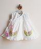 Keebee Organic Cotton Sleeveless Flower Embroidered Dress - White