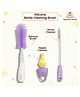 Infantso 3-in-1 Silicone Bottle Cleaning Brush: Deep Clean Baby Bottle, Nipples, and Straws - Purple