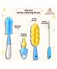 Infantso 4-in-1 Silicone Bottle Cleaning Brush: Deep Clean Baby Bottles, Nipples, and Straws - Blue