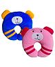 Brandonn U Shape Baby Pillow Neck Protector Pack of 2- Pink Blue
