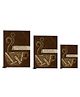Tiara Diaries Multi Caption New Designer Lakarta Notebook Chocolate Brown - Set Of 3 