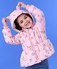 Babyhug Hooded Full Sleeves Padded Jacket with 3D Ears - Pink
