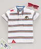 Little Kangaroos Half Sleeves Striped Tee - White