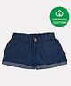 Nino Bambino Organic Cotton Solid Denim Shorts - Blue
