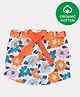 Nino Bambino Organic Cotton Floral Print Shorts - Orange