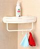 Traingle shape Wall Hanging Bathroom Storage Rack - White