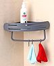 Traingle shape Wall Hanging Bathroom Storage Rack -  Dark Grey
