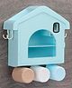 Multipurpose Bathroom Storage Cabinet With 3 Toothbrush Holder Cups- Blue