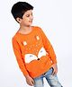 Babyhug Full Sleeves Sweatshirt Fox Embroidery - Orange