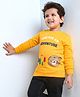 Babyhug Full Sleeves Sweatshirt Bear Print  - Mustard