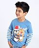Babyhug Full Sleeves Swetashirt Penguin & Reindeer Print - Blue