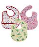 babywish Food Catcher Printed Bib Pack of 3 - Red, Yellow, Pink