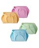 babywish Reusable Cloth Nappies with Triple Layer Cotton Pack of 4 - Blue Green  