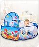 Babyhug Jump N Joy Aquatic Theme Ball Pool -50 Balls | Spacious Fabric Ball Pit For Ages 2-6 Years | Sensory & Motor-Skill Play | Colour,Shape Learning And Motor Development | BIS Certified