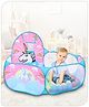 Babyhug Jump N Joy Unicorn Theme Ball Pool - 50 Balls | Fabric Ball Pit  | Sensory And Imaginative Play | Colour Recognition & Creative Fun | BIS Certified