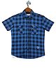 Monte Carlo Half Sleeves Checked Shirt - Blue