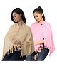Nene Multi Purpose Nursing Shawl Pack of 2 - Beige Pink