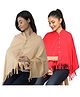 Nene Multi Purpose Nursing Shawl Pack of 2 - Beige Red