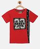 Actuel Half Sleeves Number Print Tee - Red