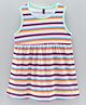 Game Begins Sleeveless Frock Stripes - Multicolor