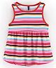 Game Begins Sleeveless Stripe Frock - Multicolour
