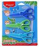 Maped Kidicraft Childrens Safety Craft Scissors (Pack of 3) Zig Zag, Curves & Straight Cut