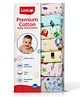 LuvLap Hosiery Cotton Premium Baby Washcloth for Newborns, Washable & Reusable, Absorbent, Extra Soft Towels, Starfish Print, Pack of 7 (Multicolor)