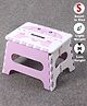 Folding Stool Whale Print - Pink White