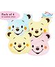 The Little Lookers Waterproof & Washable Baby Bib  Pack of 4 - Multicolour