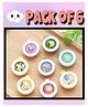 The Little Lookers Reusable Mosquito Repellent Badge Pack of 6 - Colors May Vary