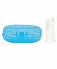 The Little Lookers Silicone Baby Finger Brush With Case - Blue