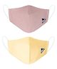 VEA Adults Cotton 5 Layered Filtration Face Mask Pink Yellow Large - Pack of 2