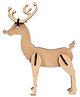 The Engraved Store Wooden Standing Deer Toy - Brown