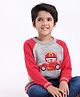 Babyhug Full Sleeves Pullover Sweater - Red Grey