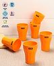 Polypropylene Tumbler Set of 6 - Orange  