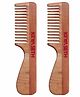 Keya Seth Aromatherapy Organic Neem Wooden Comb Large Size Pack of 2 - Beige 
