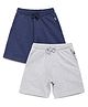 Campana Pack Of 2 Solid Colour Shorts - Grey & Blue