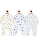 The Mom Store Full Sleeves Pack Of 3 Animals Print Rompers - Multi Color
