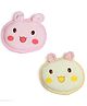 Baby Moo Bunny Hand Glove Bath Sponge Pack of 2 - Pink Yellow (Design May Vary)